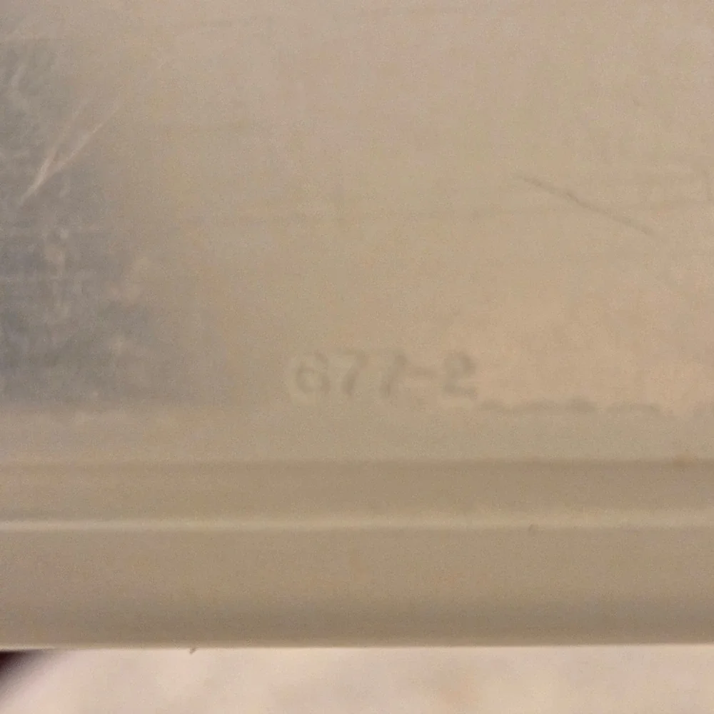 Vintage Tupperware Frosted Clear Rectangular 11x6.5x3.5 Storage 677-2 678-2